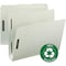 Smead Folders, w/Fastener, 3" Exp, 1/3 Cut Tab, Ltr, 25/BX, Gray Green PK SMD15005 - alternate 2